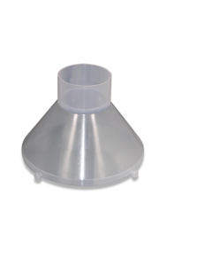 Funnel transparent with outlet l=75mm f/volume dispenser